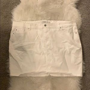 Torrid White Denim Skirt